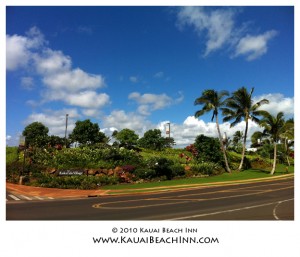 Kukuiula_Village_Plaza_Poipu_HI Entrance to Kukui'ula Village Shopping Plaza